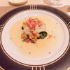 フランス料理: 鮃の白ワイン蒸し、雲丹とトマトのソース・ブールブラン @フレンチ・レストラン・カザマ.札幌.北海道