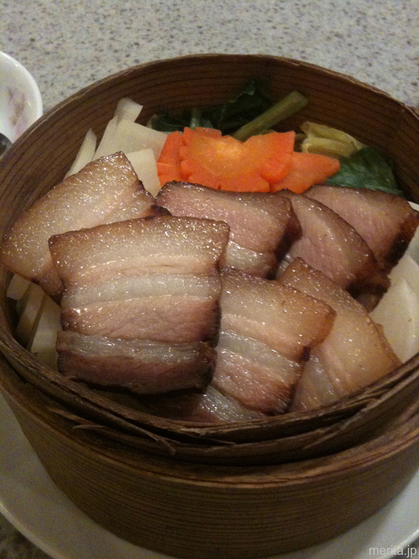 チャイナベーコンと冬野菜のセイロ蒸し @一楽.横浜中華街