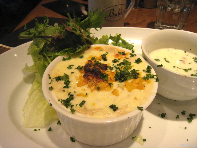 マカロニ・チーズ+サラダ+本日のスープ@Bubby's.桜木町.横浜