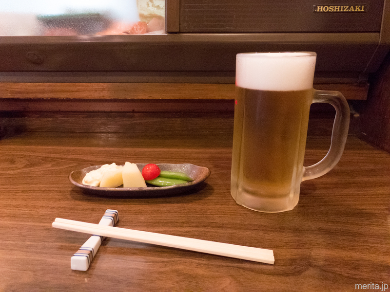 ビール+漬物 @七福.野毛.横浜