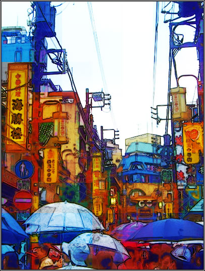 雨の横浜中華街 - YOKOHAMA CHINA TOWN IN THE RAIN.