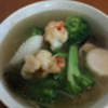 海鮮麺 (不老長寿の海鮮スープ麺) @隆蓮.横浜中華街