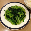 小松菜: 清炒時菜 (季節野菜のシンプル炒め) + 白飯 @隆蓮.横浜中華街