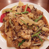 上海料理: 豆汁鱚魚 (穴子と葉ニンニクの黒豆炒め) @三和楼.横浜中華街