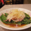 中華街大通り: ヤリイカと中国野菜の湯引きナンプラーソースがけ @一楽.横浜中華街