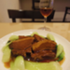 豆腐: 紅焼炆扣肉 (豚バラ肉の煮込み) + 紹興貴酒 @隆蓮.横浜中華街