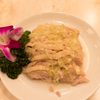 燜麺: 葱油白鶏 (蒸し鶏の葱生姜掛け) @華錦飯店.横浜中華街