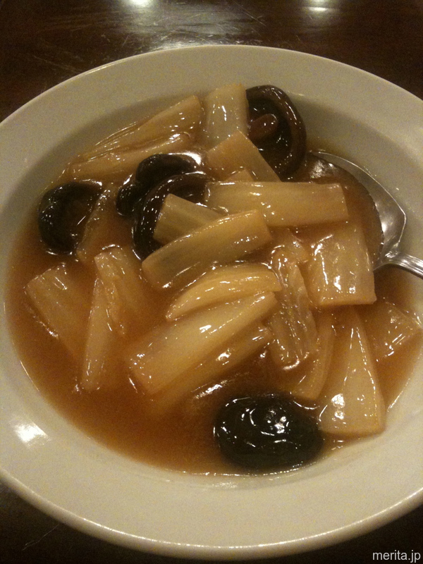 冬茹白菜 (椎茸と白菜の炒め煮) @三和楼.横浜中華街