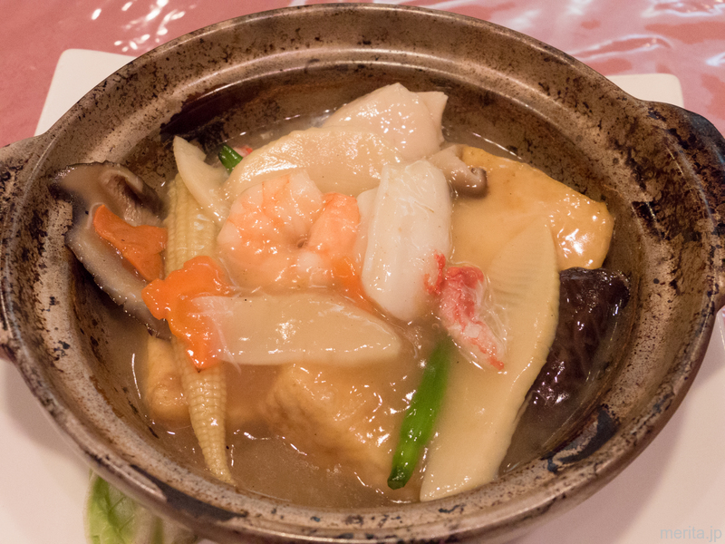 海鮮豆腐 (豆腐と海鮮の塩味煮込み) @獅門酒楼.横浜中華街